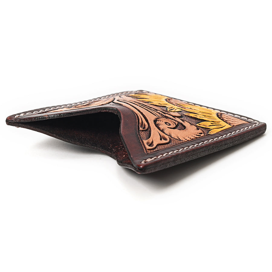 American Darling Card Holder Hand Tooled Genuine Leather | Business Credit