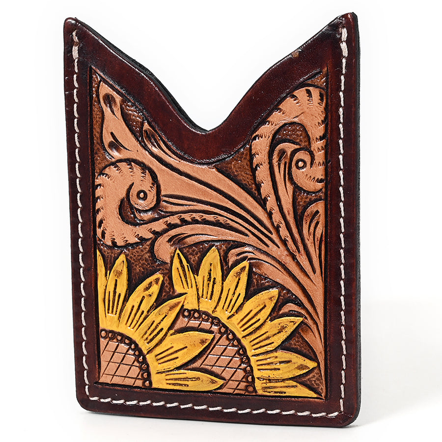 American Darling ADCCF105 Card-Holder Hand Tooled Genuine Leather by Hilason – Cowboy and equestrian accessories