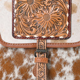 American Darling Hand Tooled Hair On Genuine Leather Women Bag Western Handbag Purse