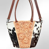 American Darling Hand Tooled Hair On Genuine Leather Women Bag Western Handbag Purse