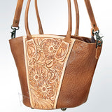 American Darling Hand Tooled Hair On Genuine Leather Women Bag Western Handbag Purse