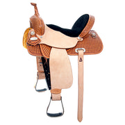 Flex Tree Western Horse Saddle Hilason In American Leather Barrel Trail