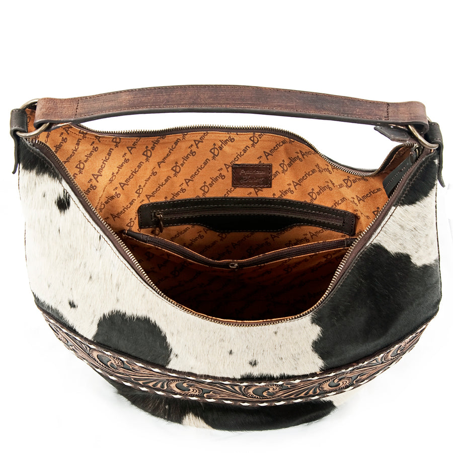 American Darling Hobo Hand Tooled Saddle Blanket Genuine Leather Western Women Bag | Handbag Purse Bags for Cute