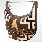 ADBGZ310B American Darling HOBO Hand Tooled Upcycled Wool Genuine Leather women bag western handbag purse