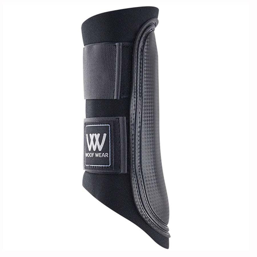Medium Woof Wear Horse Sport Brushing Boot Full Coverage Strike Pad Black - Uhorse