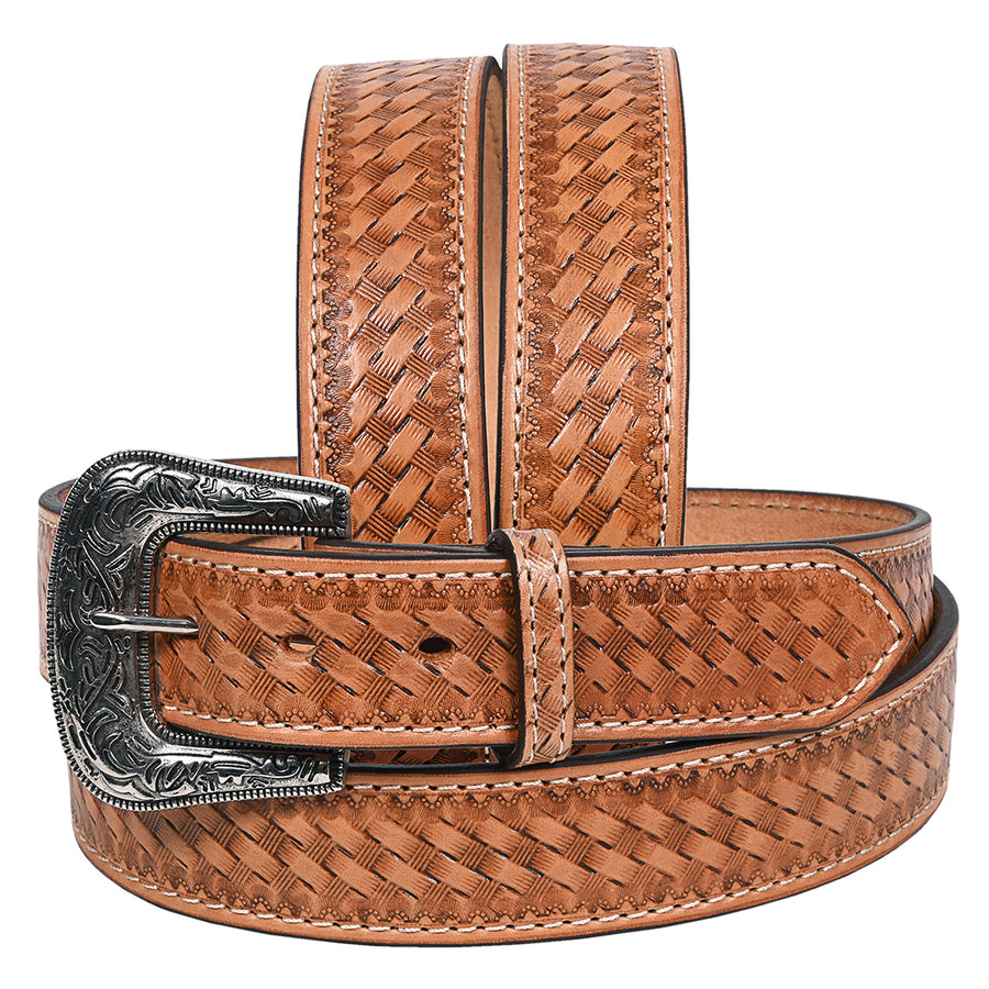 HILASON Western Genuine Leather Belt for Men Women Cowboy Cowgirl Handmade Unisex Full Grain Heavy Duty Engraved - Hilason