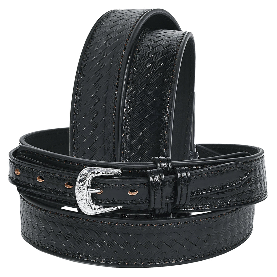 HILASON Western Genuine Leather Belt Cowboy Cowgirl Unisex Engraved Buckle 32 In - Uhorse