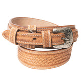 HILASON Hand Tooled Genuine Heavy-duty Leather Hand Crafted Unisex Western Ranger Belt Carving Western Belt for Men and Women