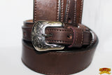 HILASON Genuine Heavy-duty Leather Hand Crafted Unisex Western Ranger Belt Women Men Full Grain beautiful concealed carry