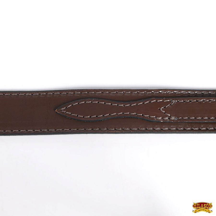 HILASON Western Genuine Leather Belt for Handmade Unisex Full Grain Heavy Duty Engraved Buckle Belt Dark Brown