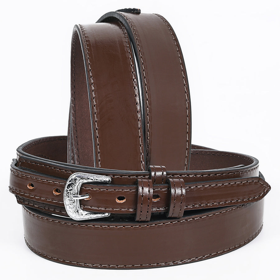 HILASON Western Genuine Leather Belt for Handmade Unisex Full Grain Heavy Duty Engraved Buckle Belt Dark Brown - Uhorse