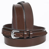 Western Hilason Genuine Leather Mens Ranger Belt 1.5" Width