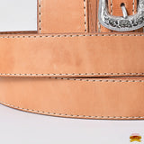 HILASON W. Genuine Leather Belt for Men Women Cowboy Cowgirl Handmade