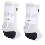 Large Classic Equine Lightweight Legacy2 Rear Hind Sports Boots White