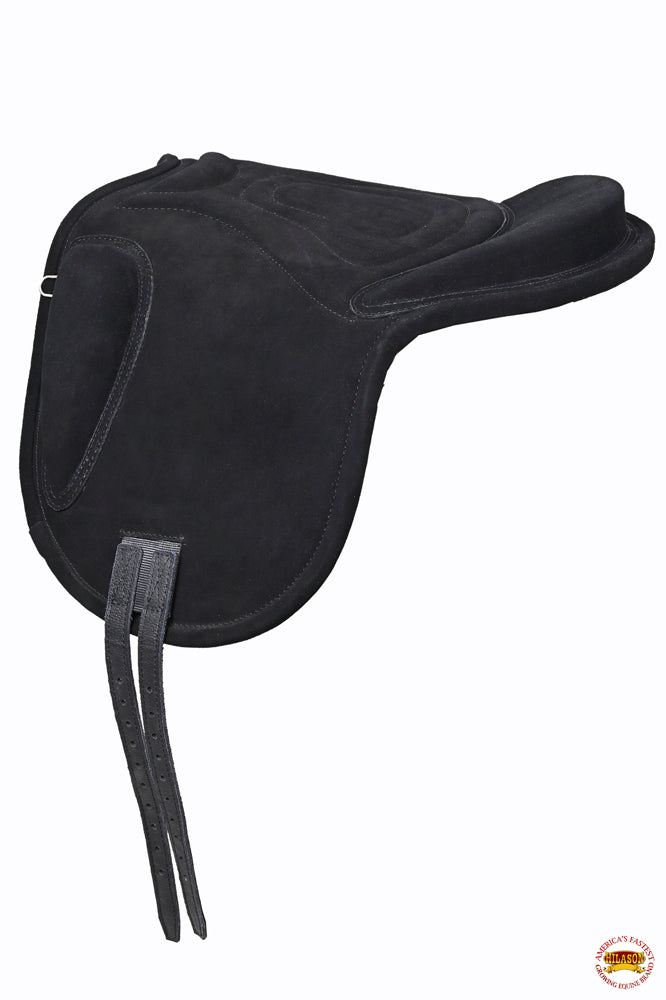 HILASON Western Baretek Bareback Pad Horsemanship Treeless Leather Black | Saddle Riding for Horses