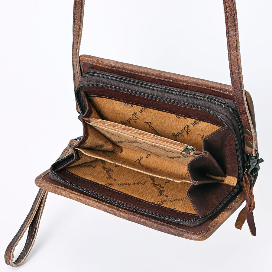 American Darling Organizer Hair On Genuine Leather Western Women Bag Handbag Purse | for Cute Travel