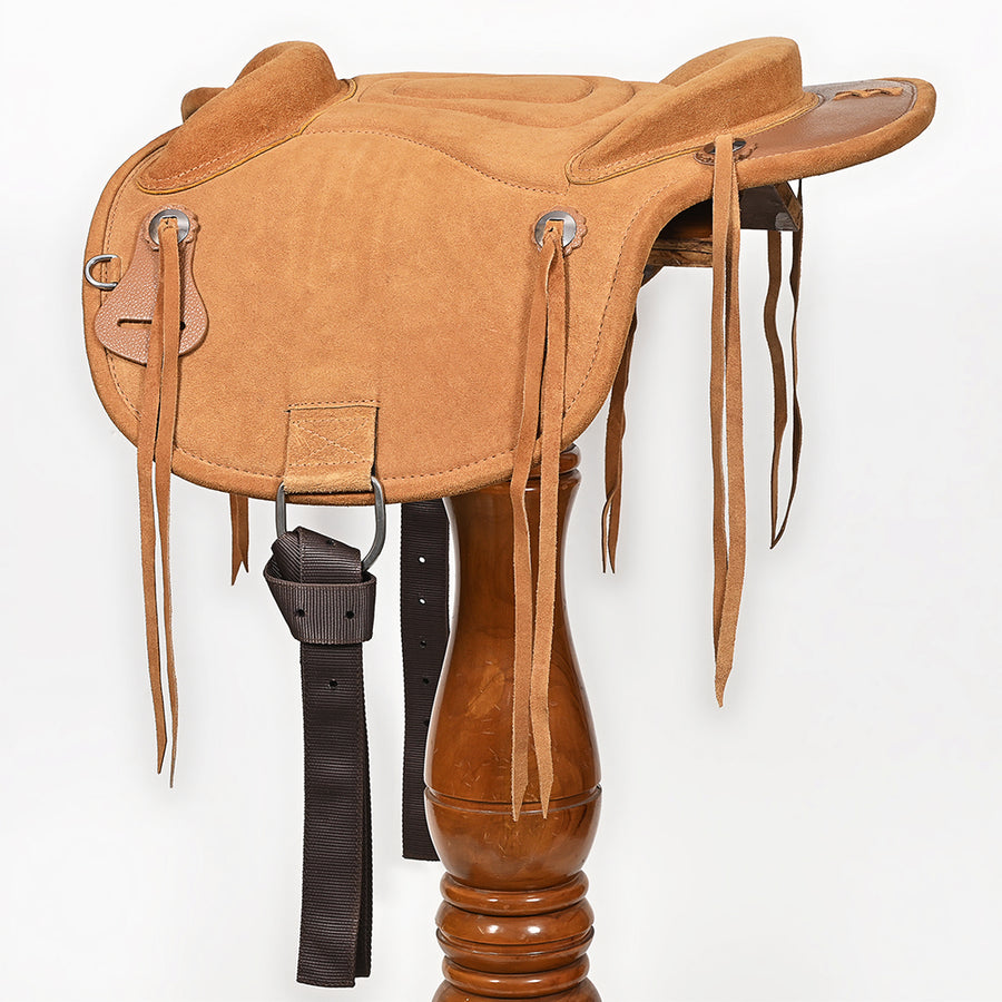 HILASON Western Baretek Bareback Pad Horsemanship Treeless Leather Black | Saddle Riding for Horses