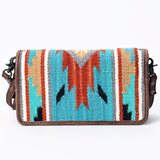 American Darling ORGANISER Upcycled Wool Genuine Leather women bag western handbag purse