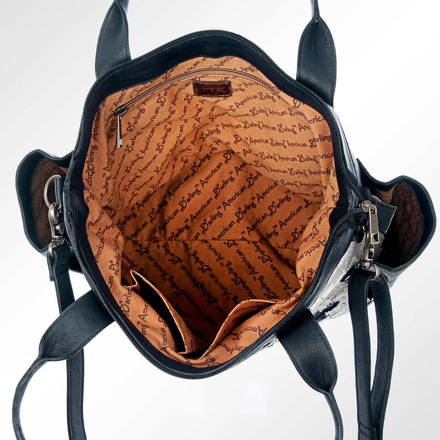 American Darling Tote Saddle Blanket Genuine Leather Western Women Bag Handbag Purse | Travel Bags Cute College Casual for