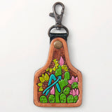 American Darling ADKR213 Hand Tooled Carved Genuine Leather Keyring