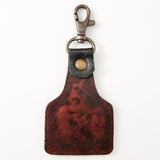 American Darling ADKR214 Hand Tooled Carved Genuine Leather Keyring