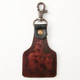 American Darling ADKR171 Hand Tooled Carved Genuine Leather Keyring