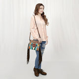 American Darling Saddle Blanket Genuine Leather Women Bag Western Handbag Purse