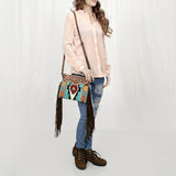American Darling Saddle Blanket Genuine Leather Women Bag Western Handbag Purse