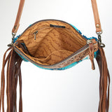 American Darling CrossBody Bag Saddle Blanket Fabric Genuine Leather Western Women Handbag Purse | for Cute Travel