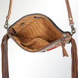 American Darling CrossBody Bag Saddle Blanket Fabric Genuine Leather Western Women Handbag Purse | for Cute Travel