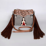 ADBG236N American Darling CROSS BODY II Hand Tooled Upcycled Wool Genuine Leather women bag western handbag purse