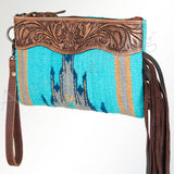 ADBG344J American Darling WRISTLET Hand Tooled Upcycled Wool Genuine by Hilason – Cowboy and equestrian accessories