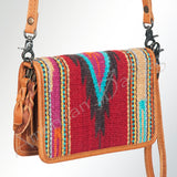 American Darling ORGANISER Upcycled Wool Genuine Leather women bag western handbag purse