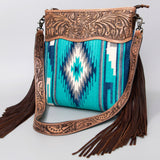 American Darling Signature Crossbody Hand Tooled Saddle Blanket Genuine Leather Women Bag Western Handbag Purse