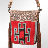 American Darling Signature Crossbody Hand Tooled Saddle Blanket Genuine Leather Women Bag Western Handbag Purse