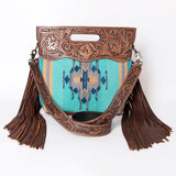 American Darling Clutch Hand Tooled Hair on Genuine Leather W. Women