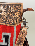 ADBGS146J American Darling CLUTCH Hand Tooled Upcycled Wool Genuine Leather women bag western handbag purse
