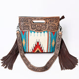 ADBGS146K American Darling CLUTCH Hand Tooled Upcycled Wool Genuine Leather women bag western handbag purse