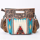ADBGS146K American Darling CLUTCH Hand Tooled Upcycled Wool Genuine Leather women bag western handbag purse