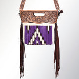 American Darling Clutch Hand Tooled Saddle Blanket Fabric Genuine Leather Western Women Bag Handbag Purse | Purses for Cute