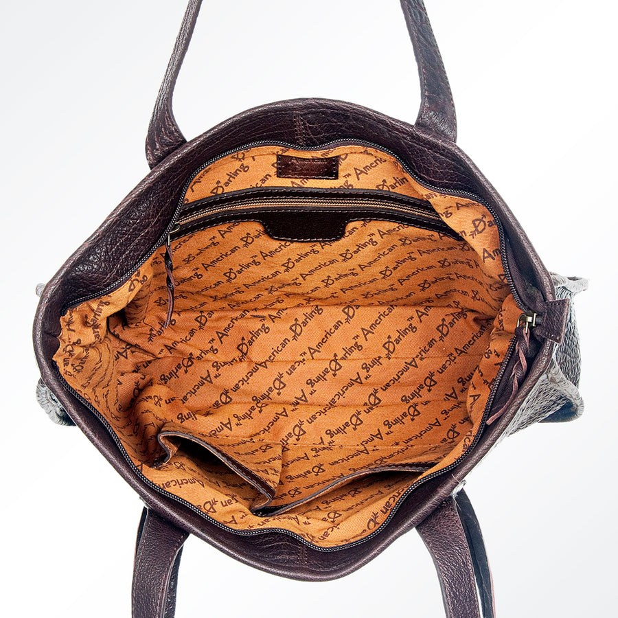 American Darling Briefcase Genuine Leather Women Bag Western Handbag | Tote Hand Tooled Travel