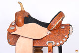 HILASON Western Horse Saddle American Leather Treeless Trail Barrel | Horse Saddle | Western Saddle | Leather Saddle | Treeless Saddle | Barrel Saddle | Saddle for Horses