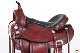 HILASON Western Horse Saddle American Leather Flex Tree Trail & Pleasure Antique Mahogany