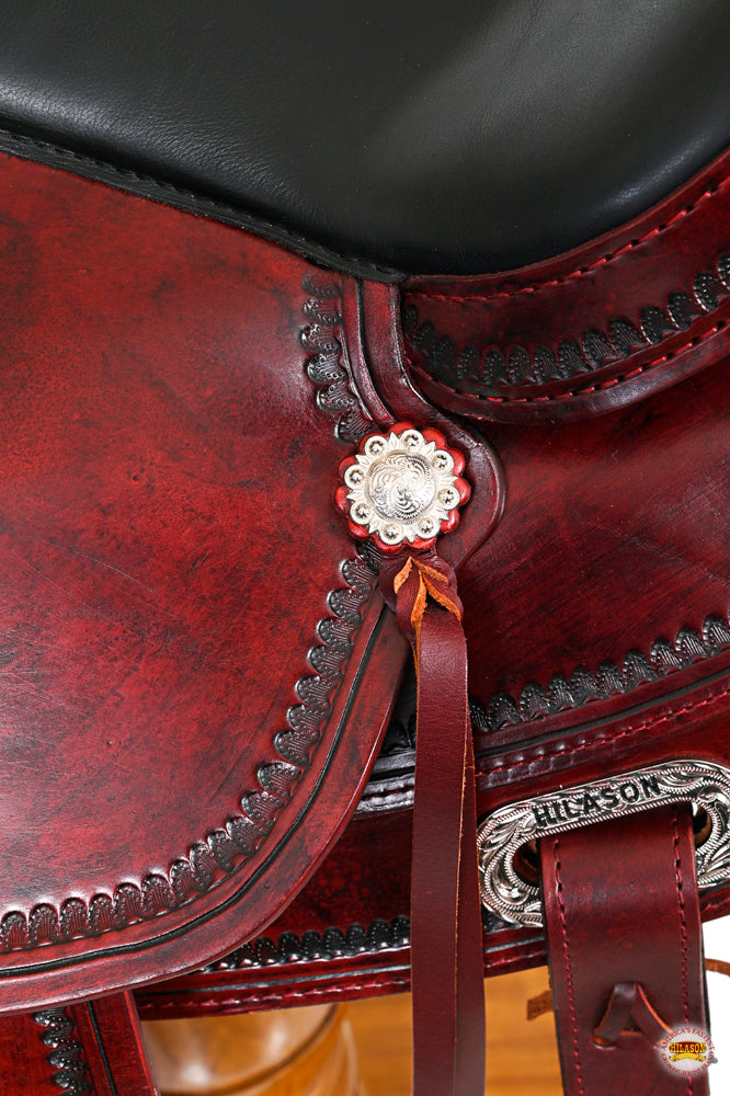 HILASON Western Horse Saddle American Leather Flex Tree Trail & Pleasure Antique Mahogany | for Horses