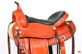 HILASON Western Horse Saddle American Leather Flex Tree Trail & Pleasure Saddle Tan