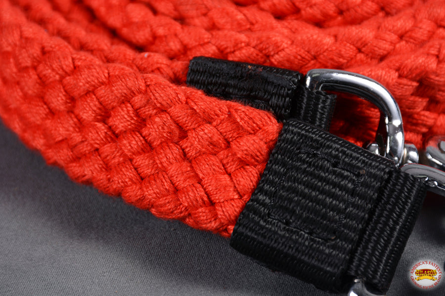 Hilason Braided Flat Cotton Roping Rein Trigger Snap 1" X 7Ft | Horse Racing Barrel Gifts