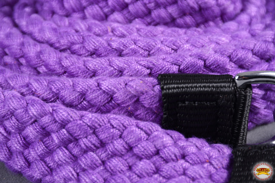 Hilason Braided Flat Cotton Roping Rein Trigger Snap 1" X 7Ft | Horse Racing Barrel Gifts
