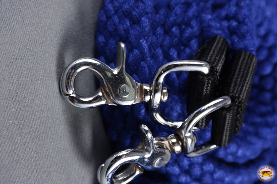 Hilason Braided Flat Cotton Roping Rein Trigger Snap 1" X 7Ft | Horse Racing Barrel Gifts