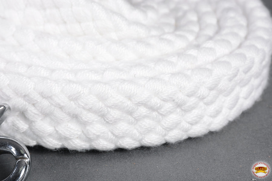 Hilason Braided Flat Cotton Roping Rein Trigger Snap 1" X 7Ft | Horse Racing Barrel Gifts