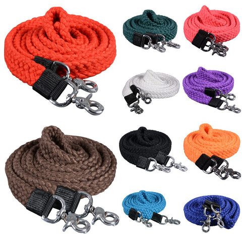HILASON 7 Ft Braided Flat Cotton Roping Rein